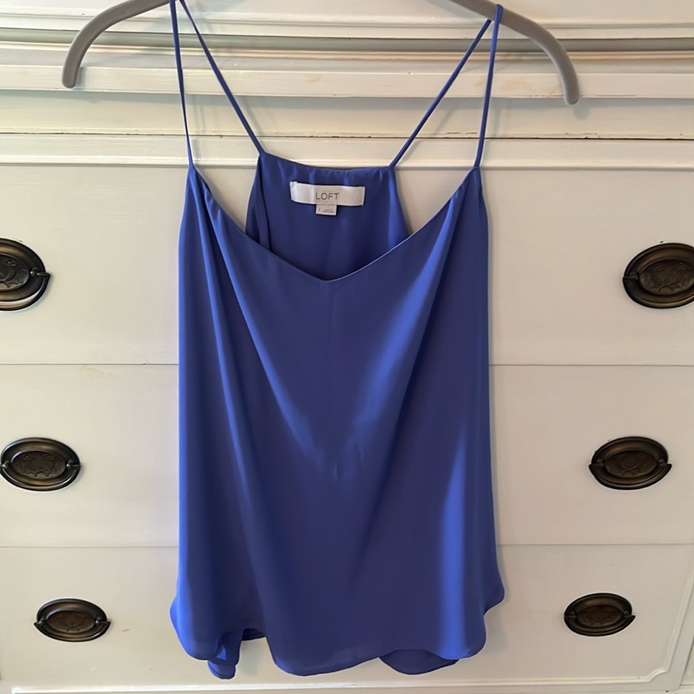 Loft size large periwinkle tank top